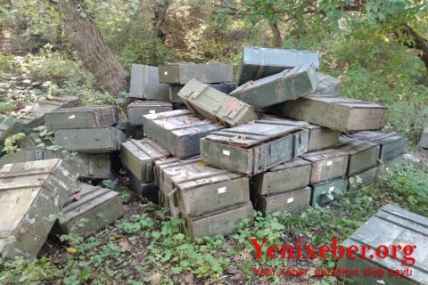 В Ходжавенде обнаружено большое количество танковых снарядов-