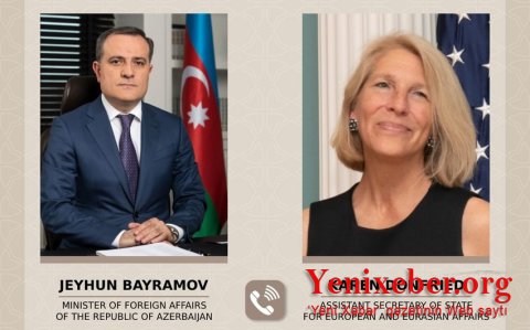 Состоялся телефонный разговор Джейхуна Байрамова и Карен Донфрид