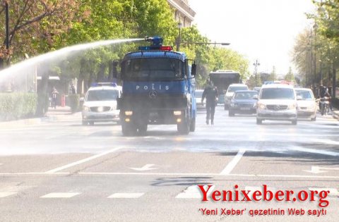 Paytaxtda növbəti gücləndirilmiş dezinfeksiya işləri aparılır