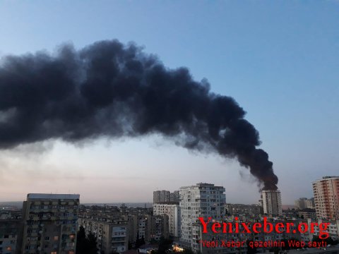 Bakıda "Sobsan" boya fabrikinin sexi yanır-