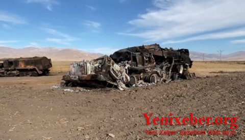 Düşmənin “Skad” raket kompleksi ordumuzun zərbəsindən sonra-