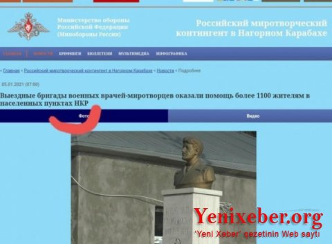 Rusiya Müdafiə Nazirliyi Qarabağla bağlı səhvi düzəltdi -