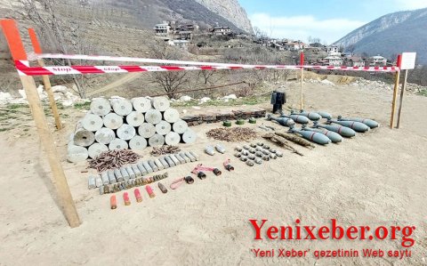 Azad olunan ərazilərdə aşkarlanan minaların sayı açıqlanıb