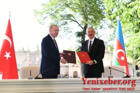 Ərdoğan Şuşa Bəyannaməsinin təsdiq edilməsi barədə qərar imzalayıb
