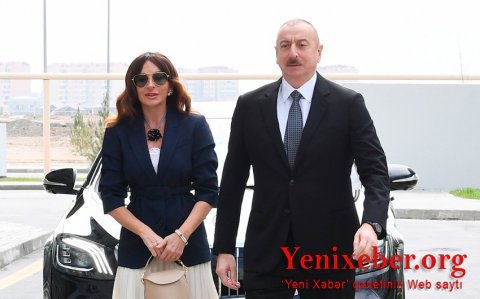 Prezident və birinci xanım Sabunçuda şəhid ailələri və müharibə əlilləri üçün yeni yaşayış kompleksinin açılışında iştirak ediblər