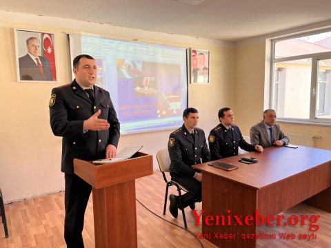 Polis əməkdaşları Qubada ucqar kənd məktəbliləri ilə görüşüblər -