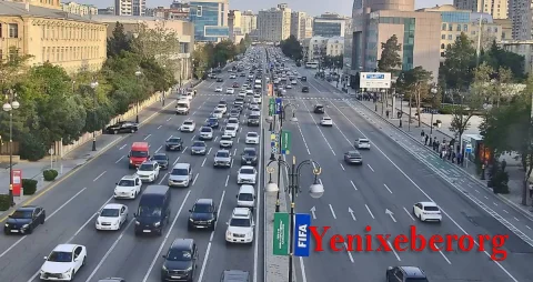 Bakının bəzi yollarında nəqliyyatın sıxlığı yaranıb