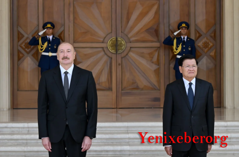 Laos Prezidentinin Bakıda rəsmi qarşılanma mərasimi olub