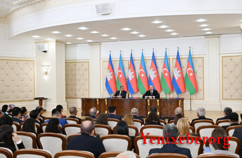 Prezident İlham Əliyev və Kambocanın Baş naziri mətbuata bəyanatlarla çıxış ediblər -