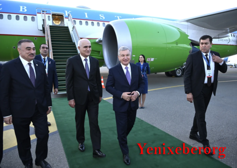 Özbəkistan Prezidenti Azərbaycana səfərə gəlib