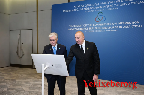 Azərbaycan və Qazaxıstan prezidentləri Trans-Xəzər Fiber-