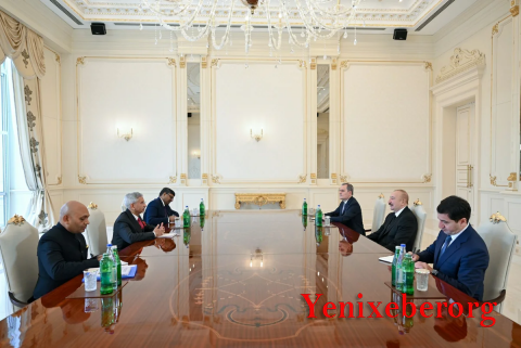 İlham Əliyev Hindistanın xarici işlər nazirini qəbul edib